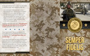 Tract - US Marine Corps Semper Fidelis FLAT OUTSIDE